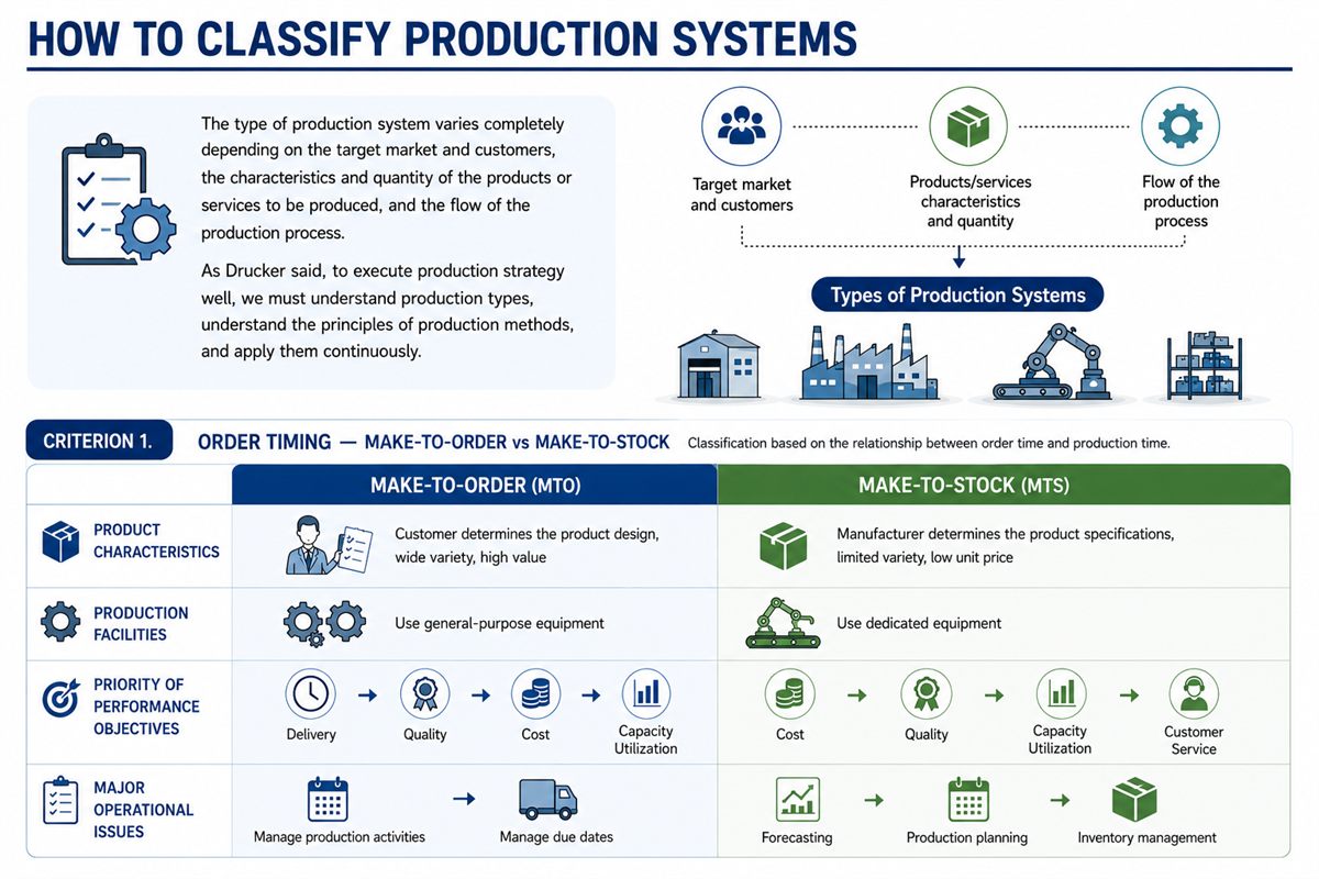 Production type classification — make-to-order, forecast, intermittent, and continuous production