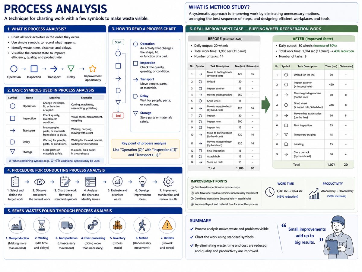 Methods Research and Process Analysis — Charting Work to Reveal Waste