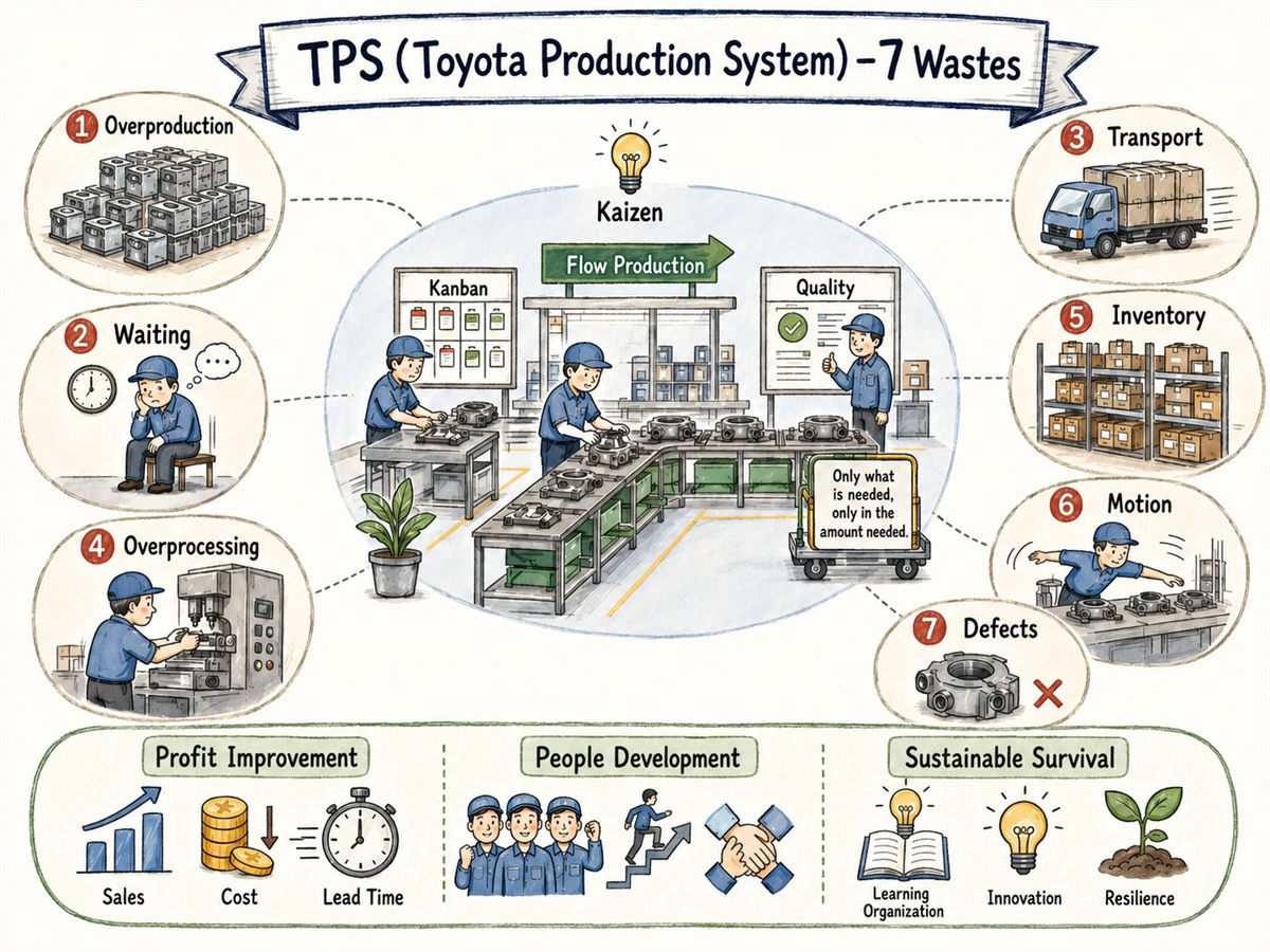 The 7 wastes of TPS overview