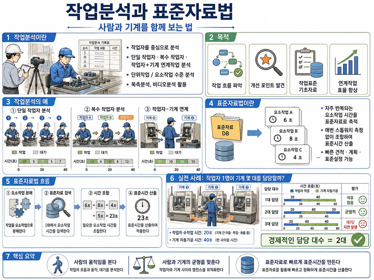 작업자-기계 분석표와 표준자료법 개요
